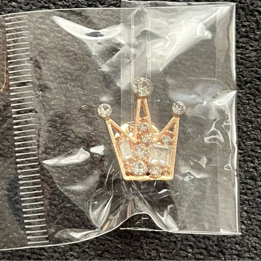 Rose Gold Crown Pin / Brooch